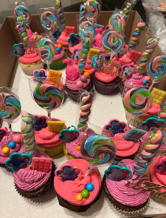 🌈 Trolls-Themed Cupcakes